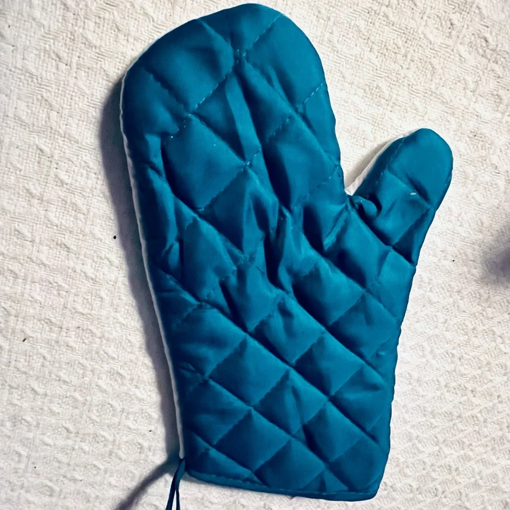 HOME COLLECTION FROZEN MARGARITA BRIGHT BLUE OVEN MITT AND TOWEL SET NWT